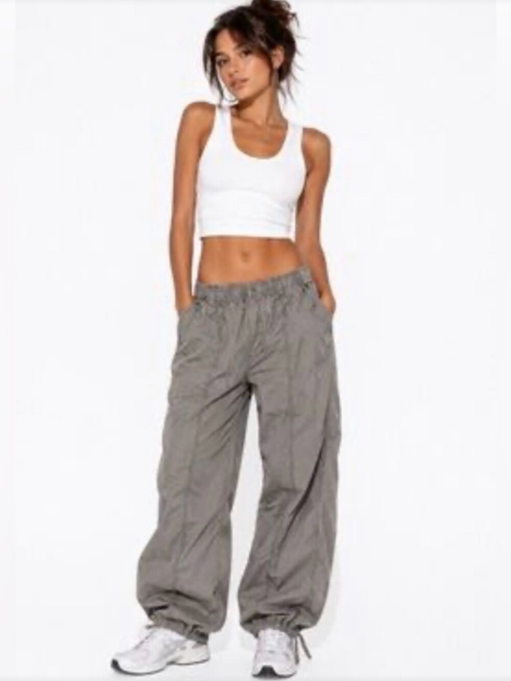 Zara Relaxed Wide Leg Parachute Pants